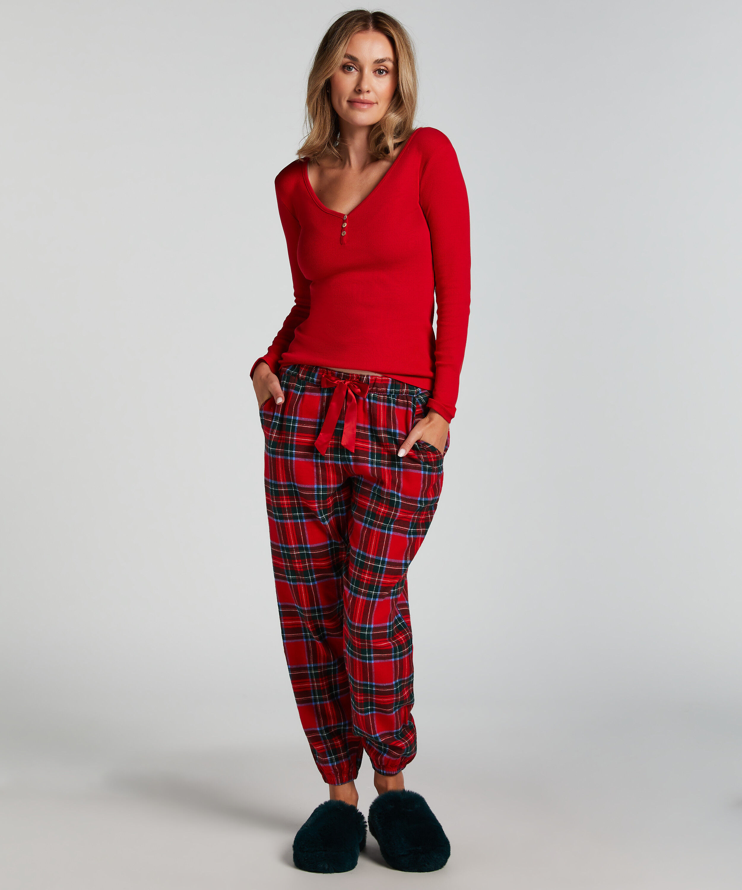 Pyjamaset Flannel, Rot