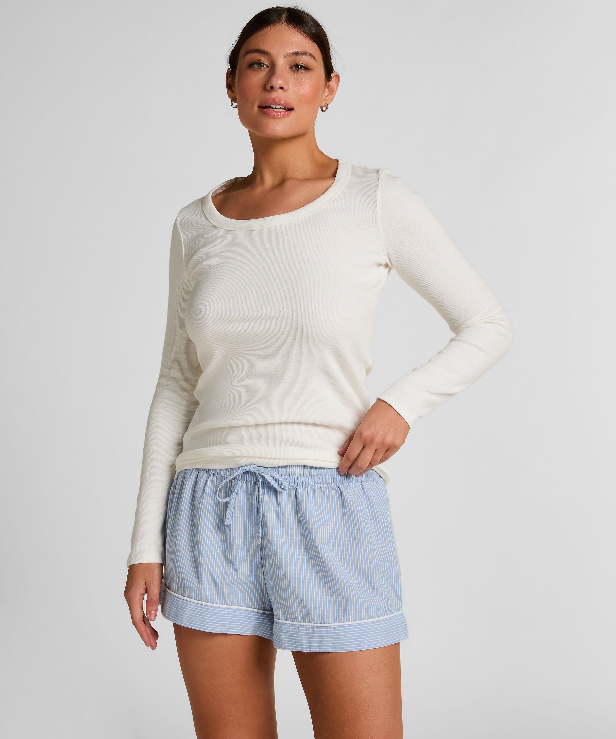 Shorts Baumwolle, Blau Shorts Baumwolle, Blau