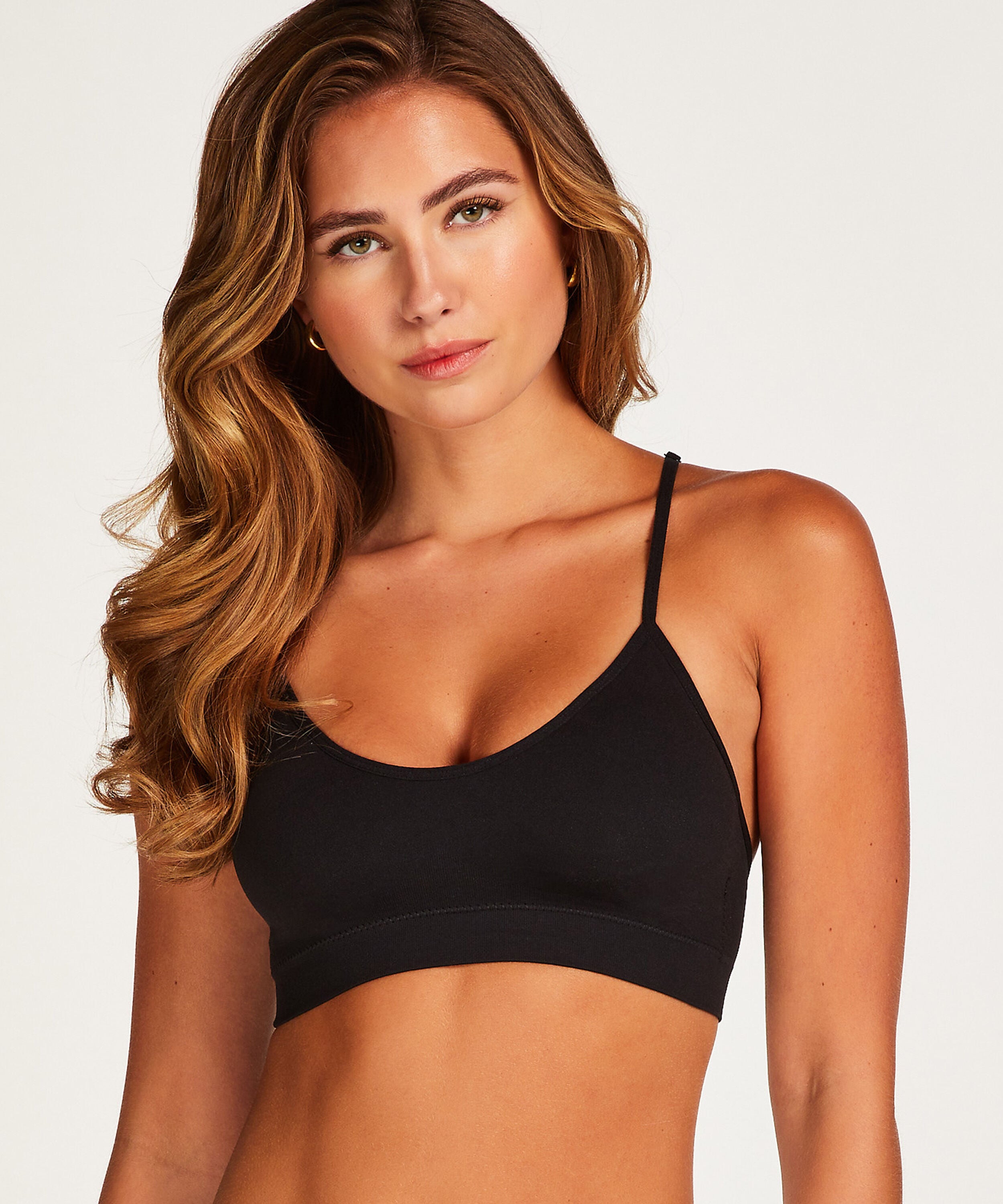 Nahtloser Bralette Marine, Schwarz Nahtloser Bralette Marine, Schwarz