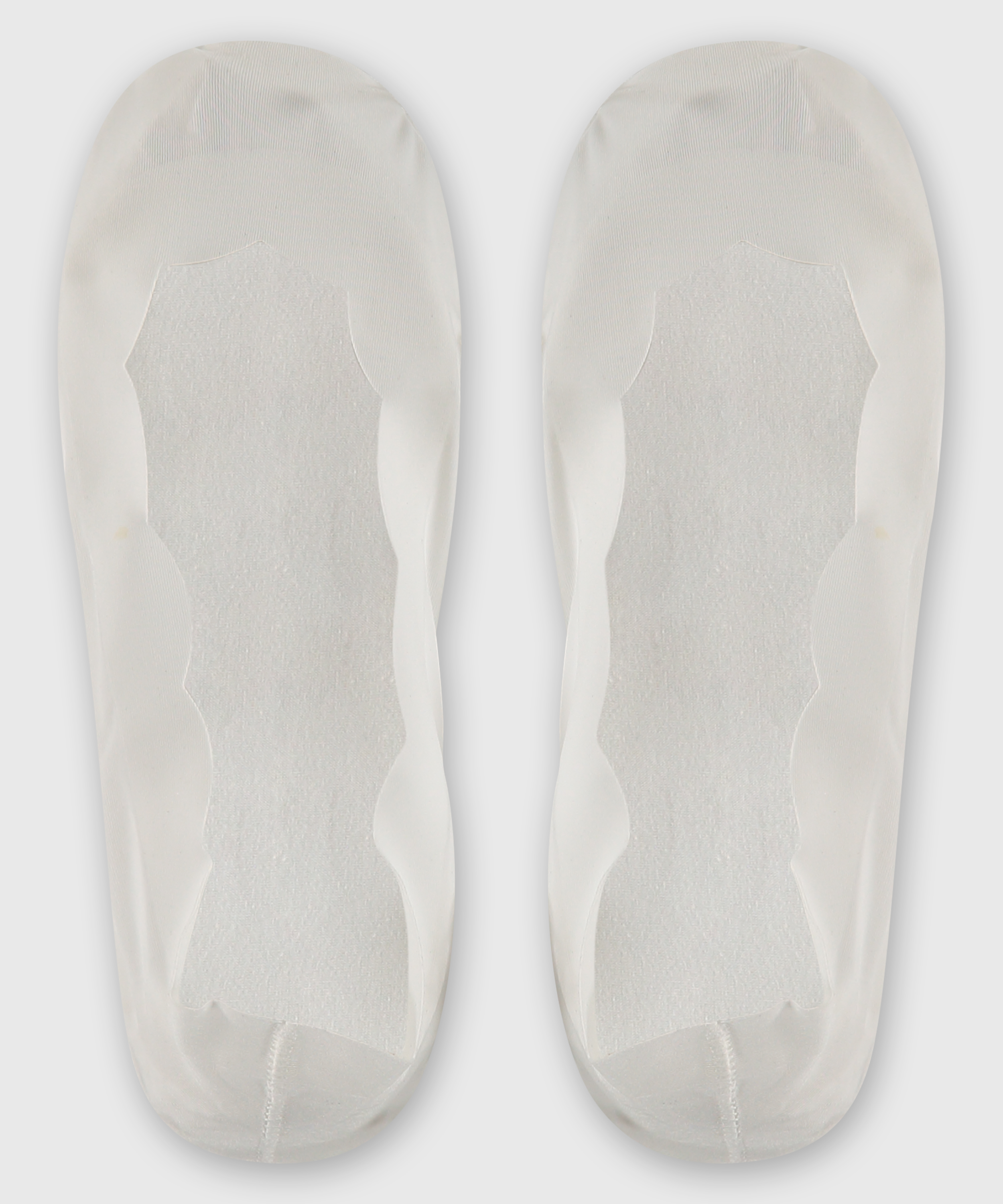 2 Paar unsichtbare Socken Scallop, Weiß, main