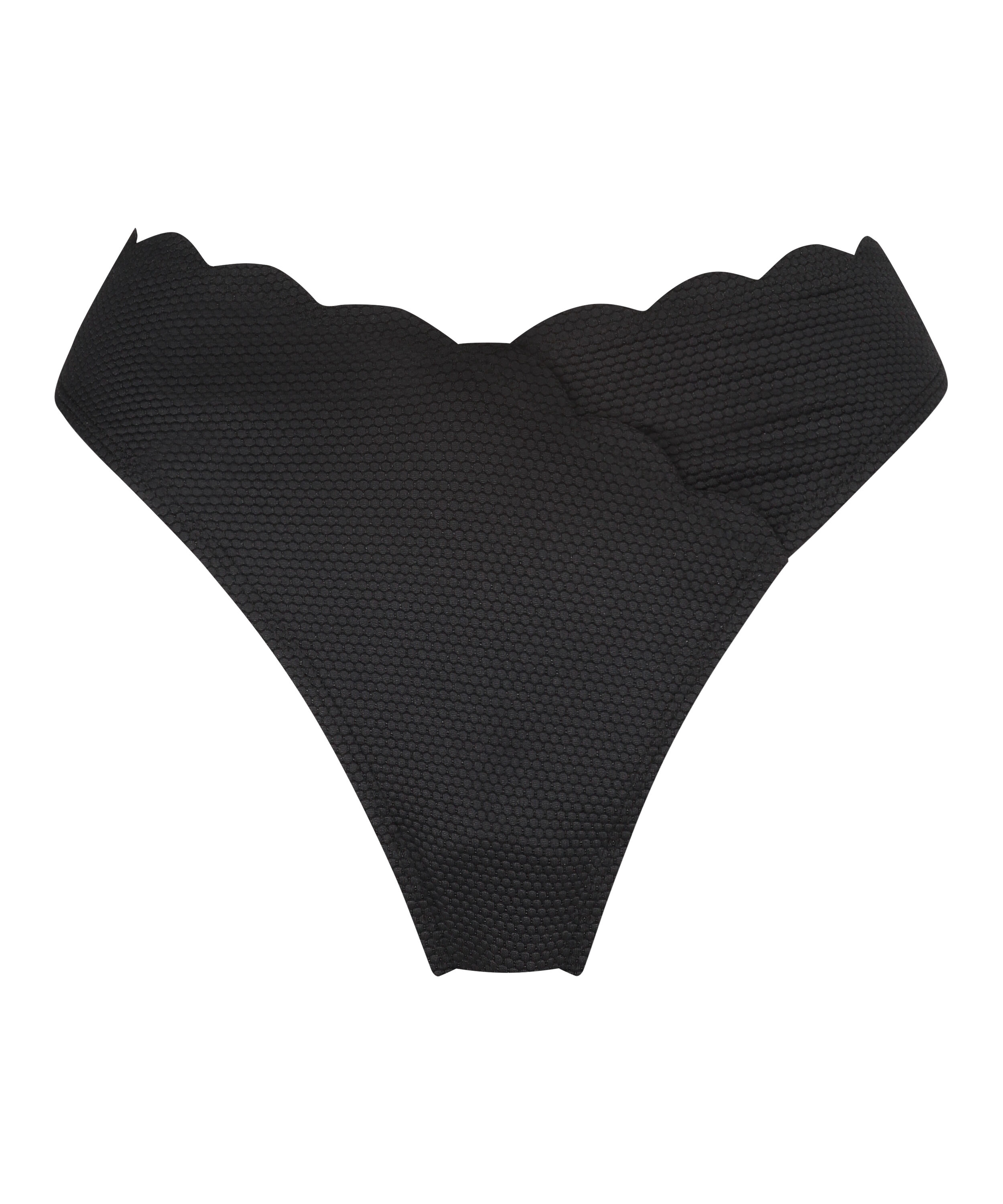 Bikini Slip mit hohem Beinausschnitt Scallop