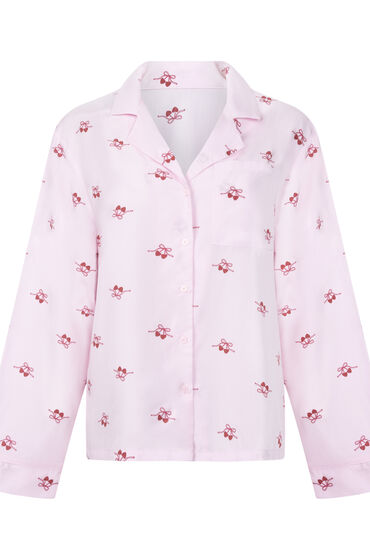 Thumbnail - Hunkemöller Gewebte Jacke mit Kirschen Rosa