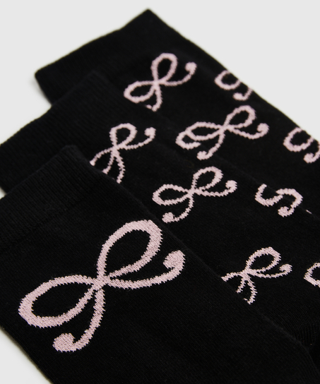 2 Paar Baumwollsocken, Schwarz