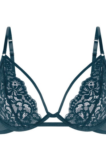 Thumbnail - Hunkemöller Unwattierter Bügel-BH Cinnamon Blau