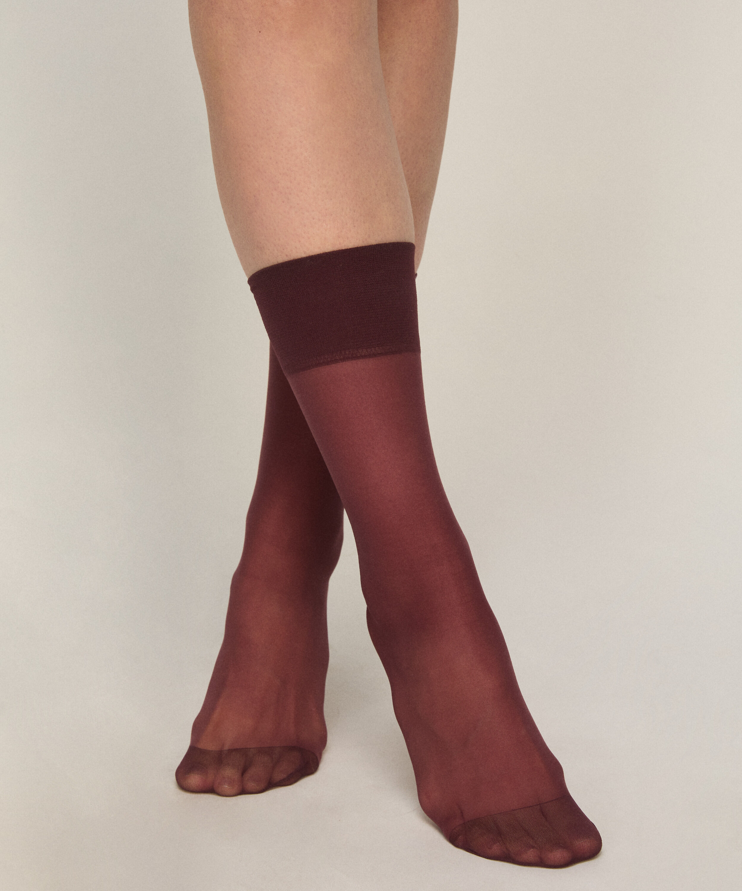 Sheer Socken Back Seam, Lila