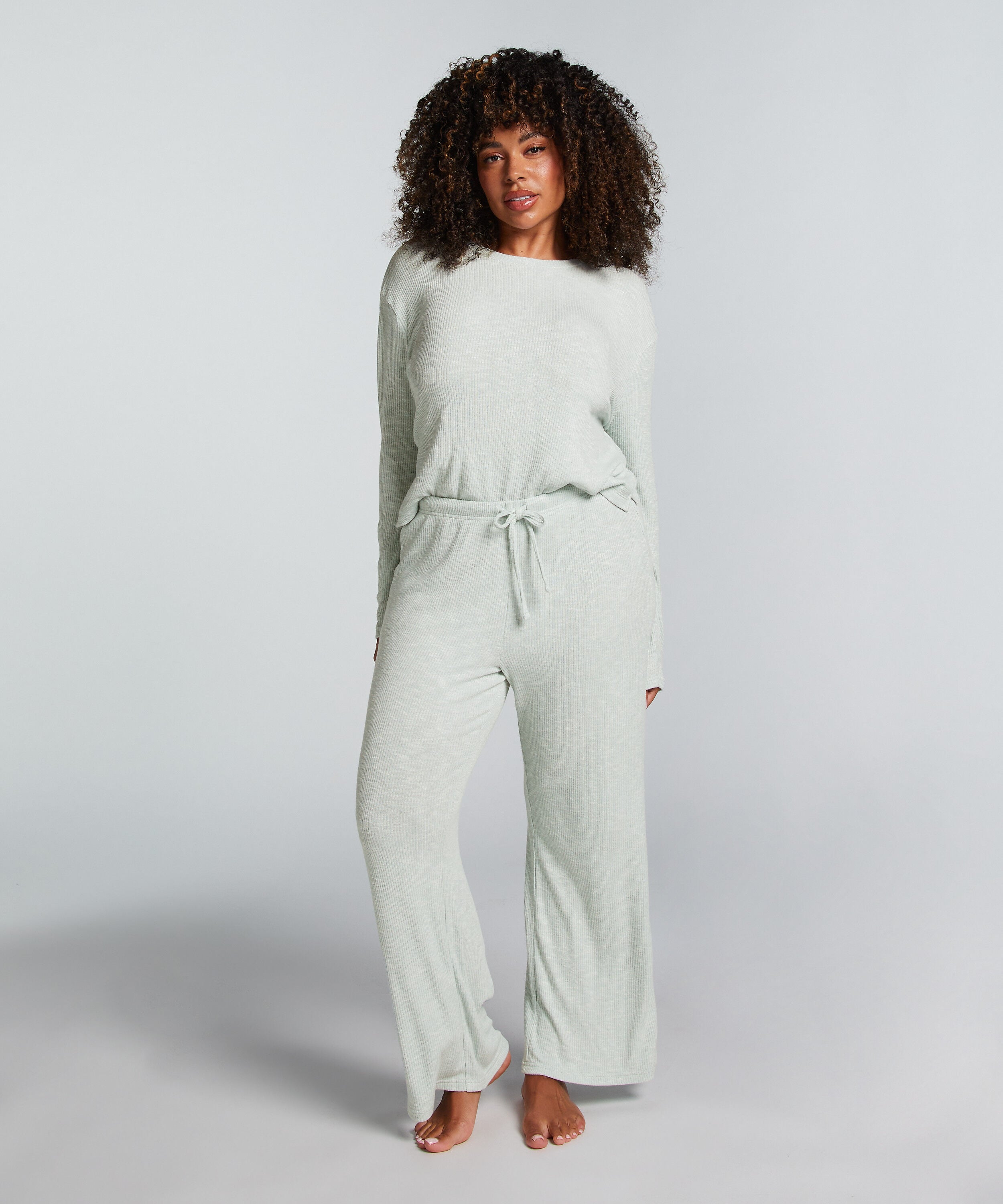 Pyjamahosen Pointelle, Grün