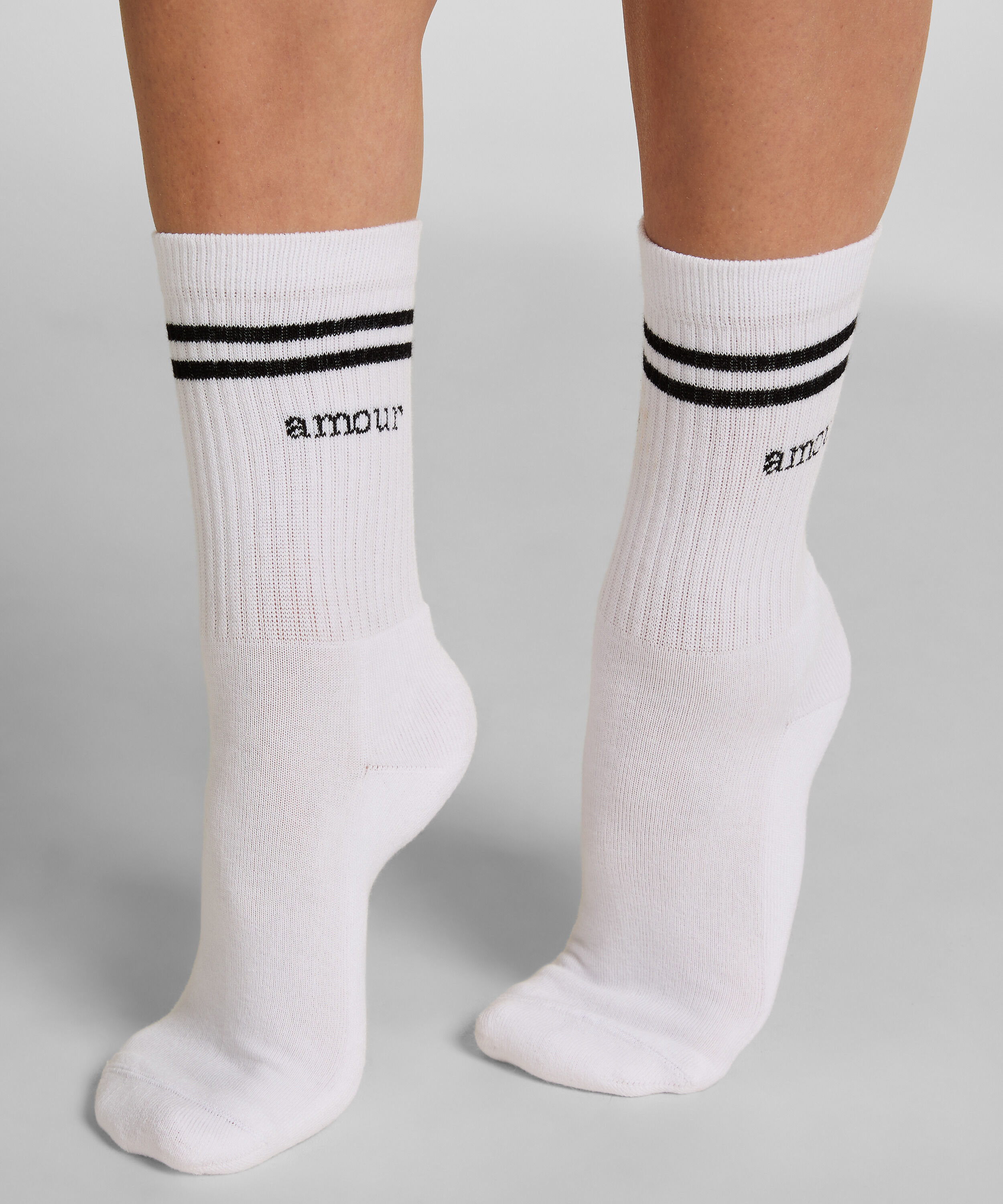 Crew-Socken aus Baumwolle, Schwarz Crew-Socken aus Baumwolle, Schwarz