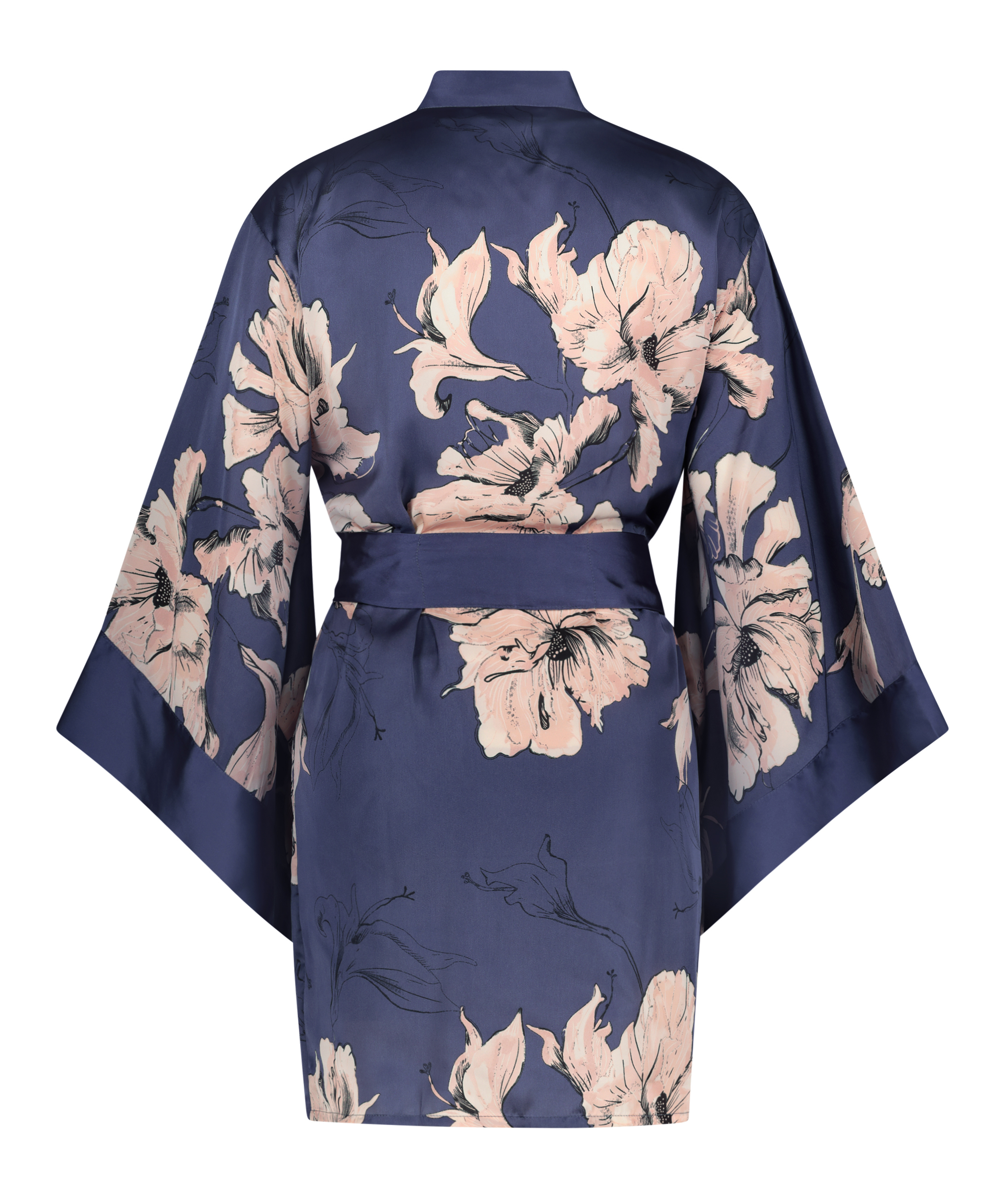Kimono Satinblüte, Blau, main