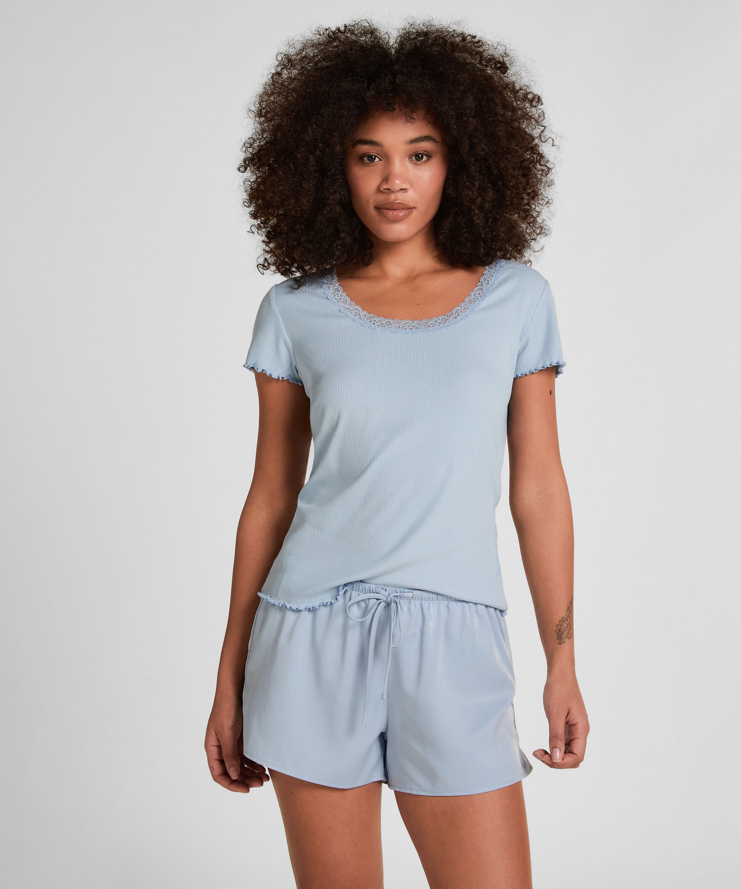 Pyjama-Oberteil Jersey Ripp