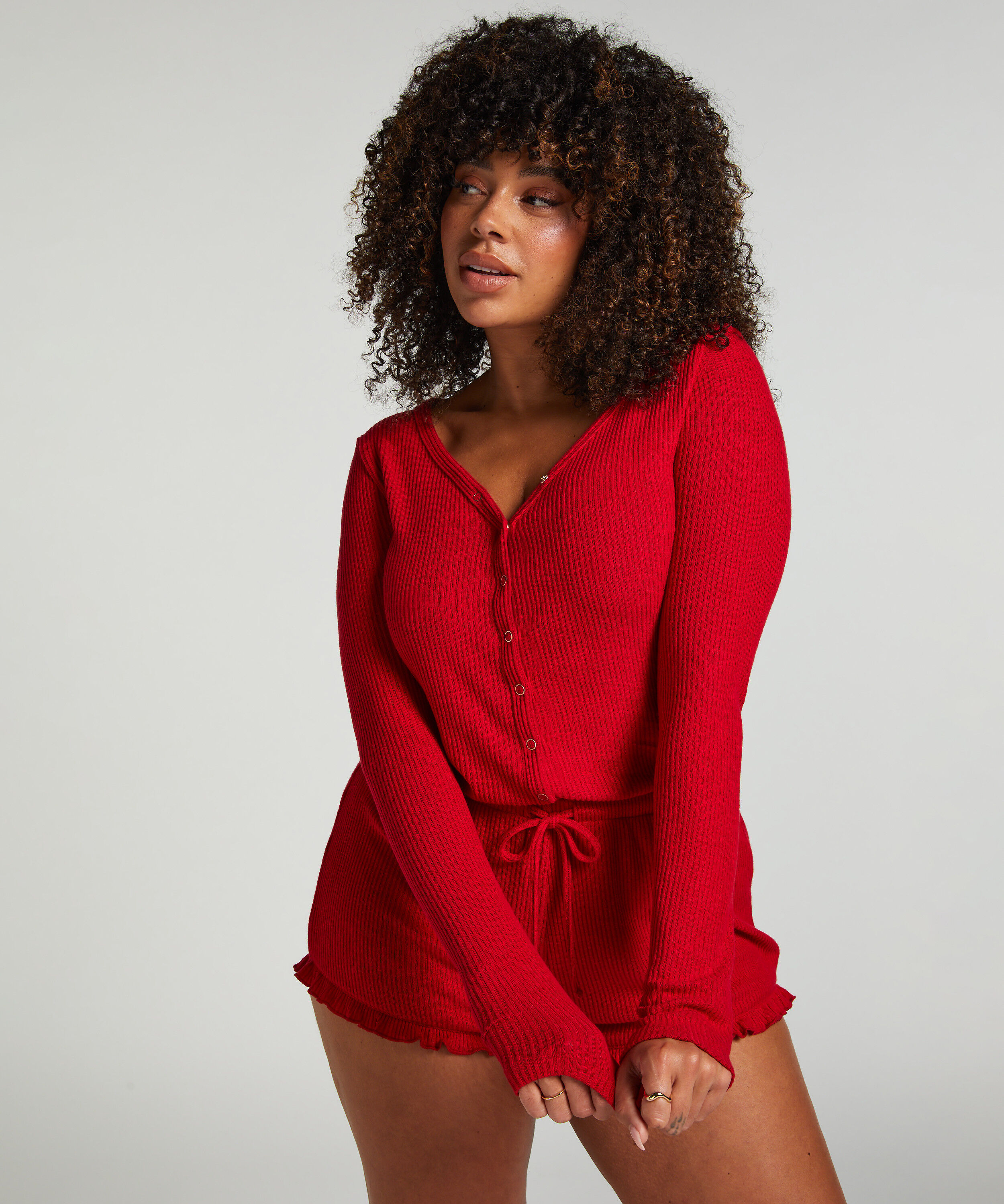 Brushed Short Onesie, Rot Brushed Short Onesie, Rot