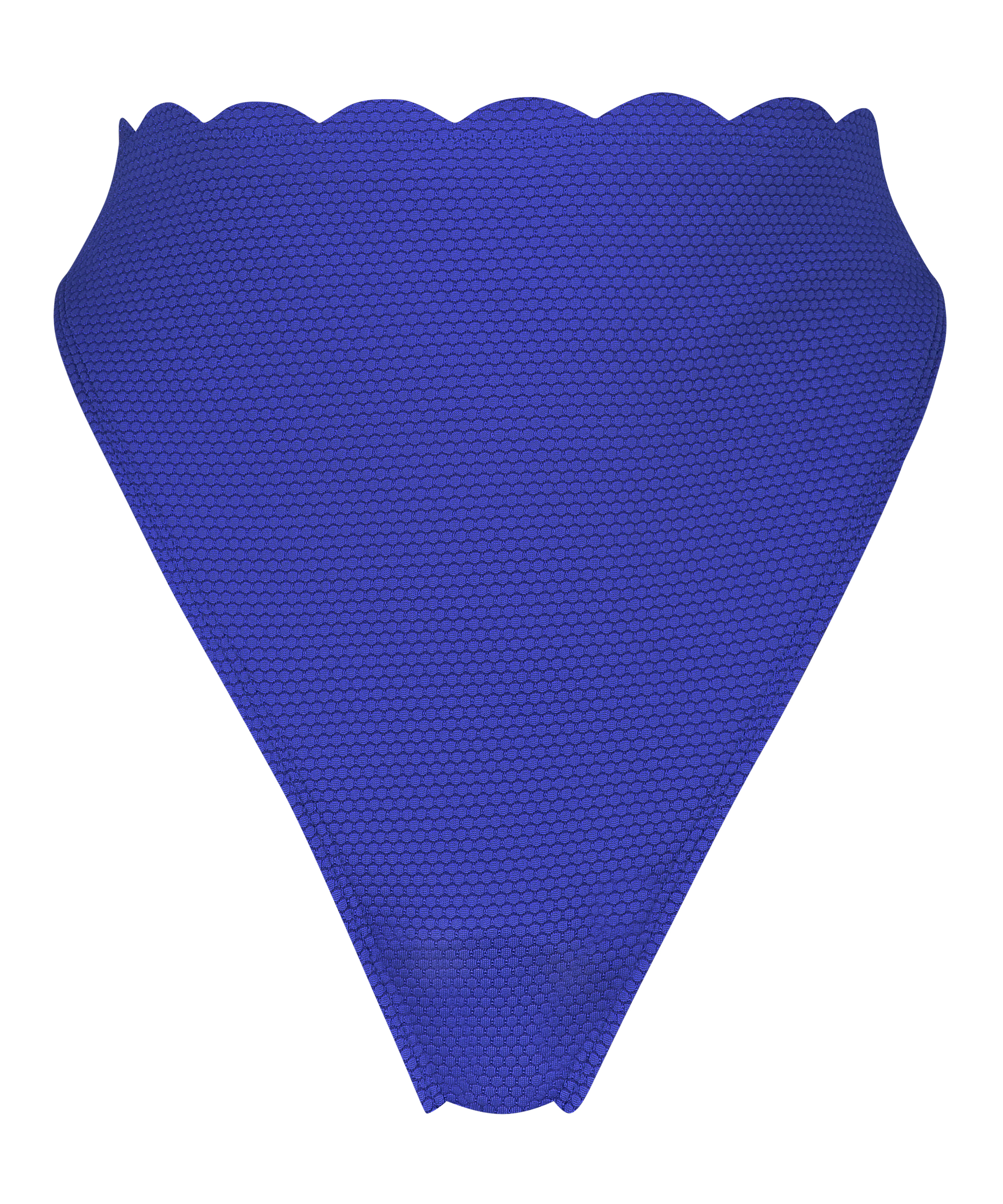 Bikini-Slip mit hohem Beinausschnitt Scallop, Blau, main