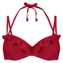 Vorgeformtes B&uuml;gel-Bikinitop Scarlet Ruffle, Rot