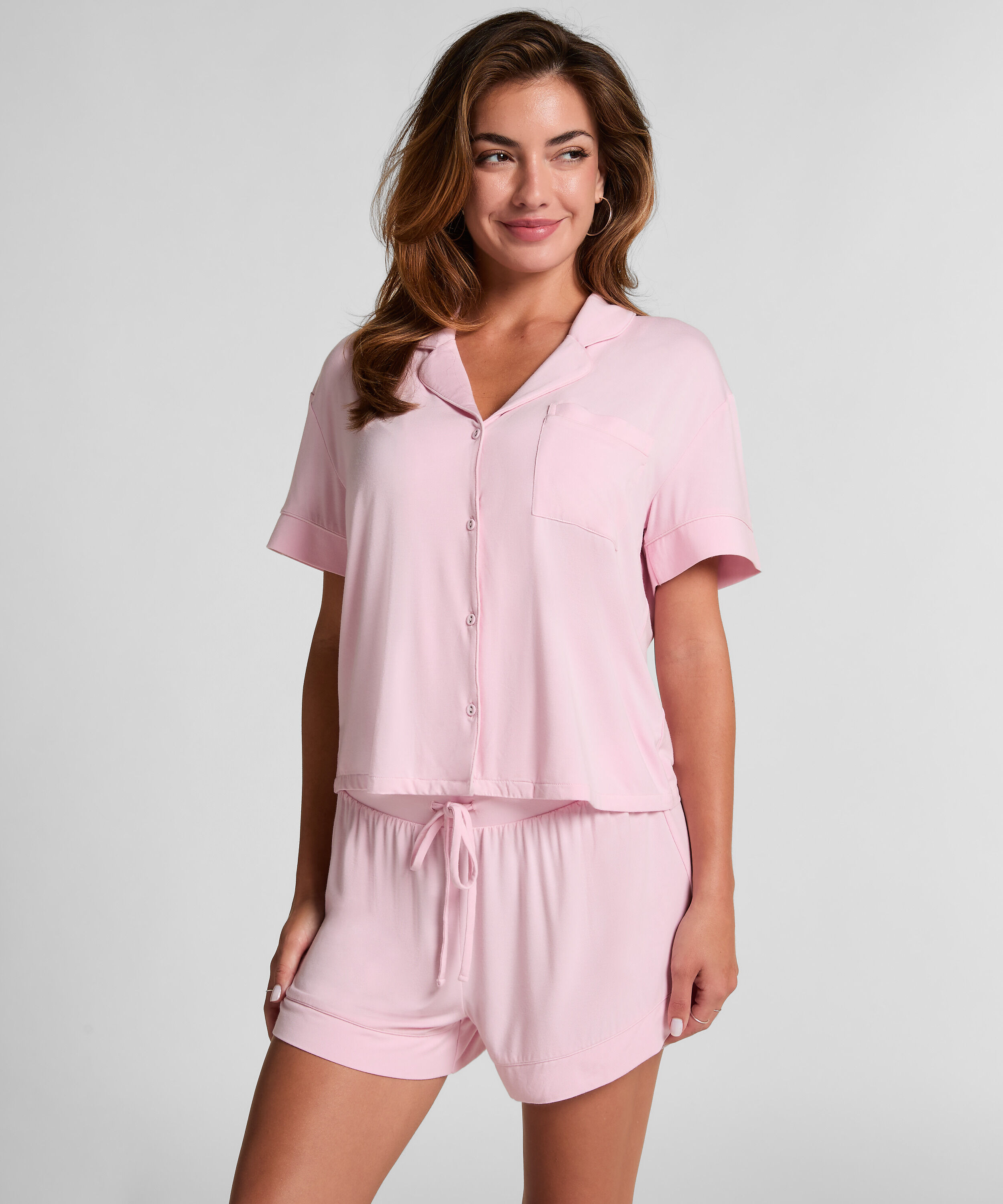 Jersey-Shorts Essential, Rosa