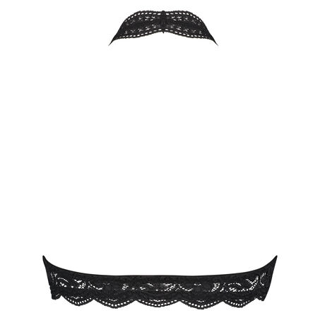 Bralette Halter Lace, Schwarz