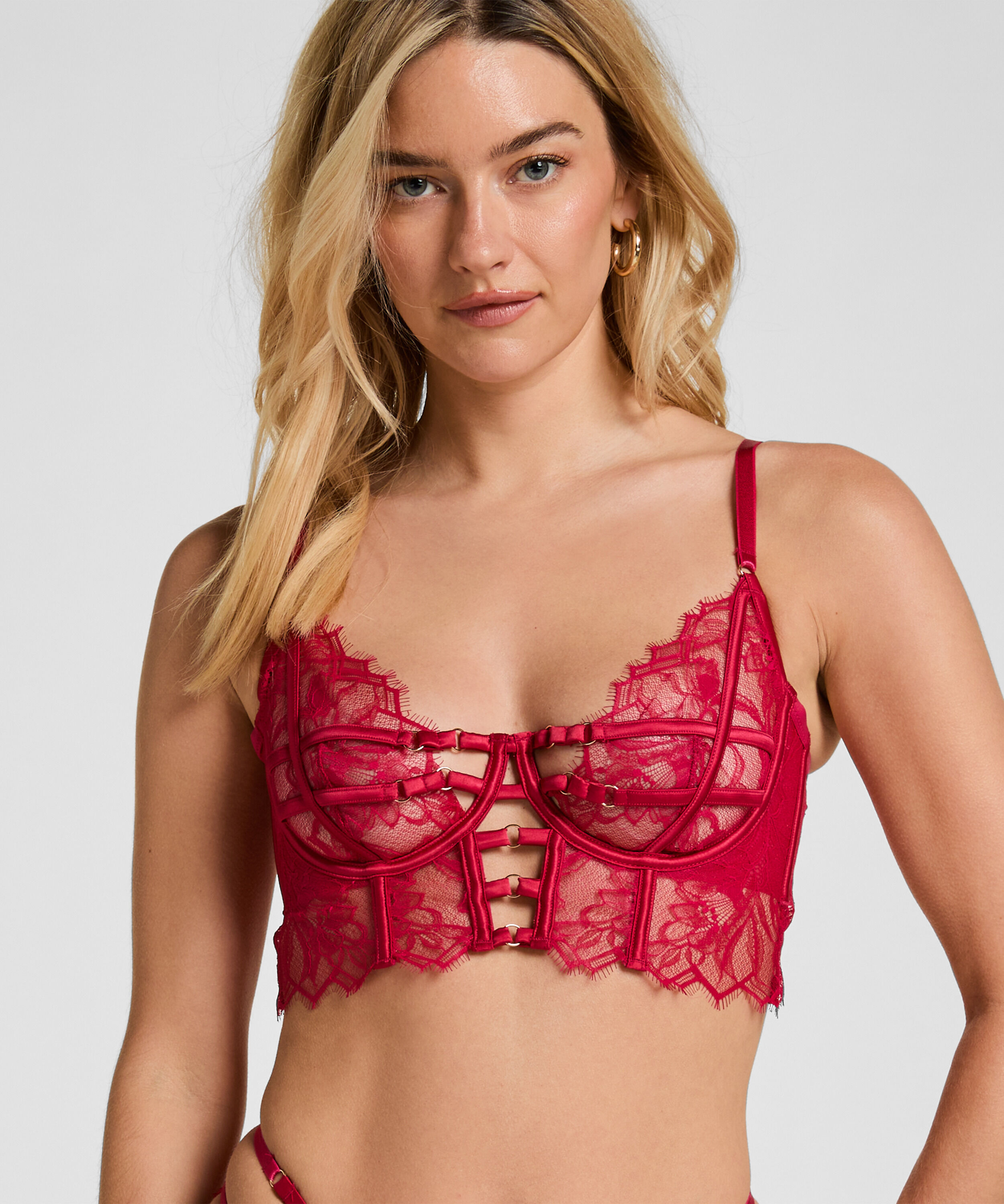 Unwattierter Longline mit Bügel-BH Bea, Rosa
