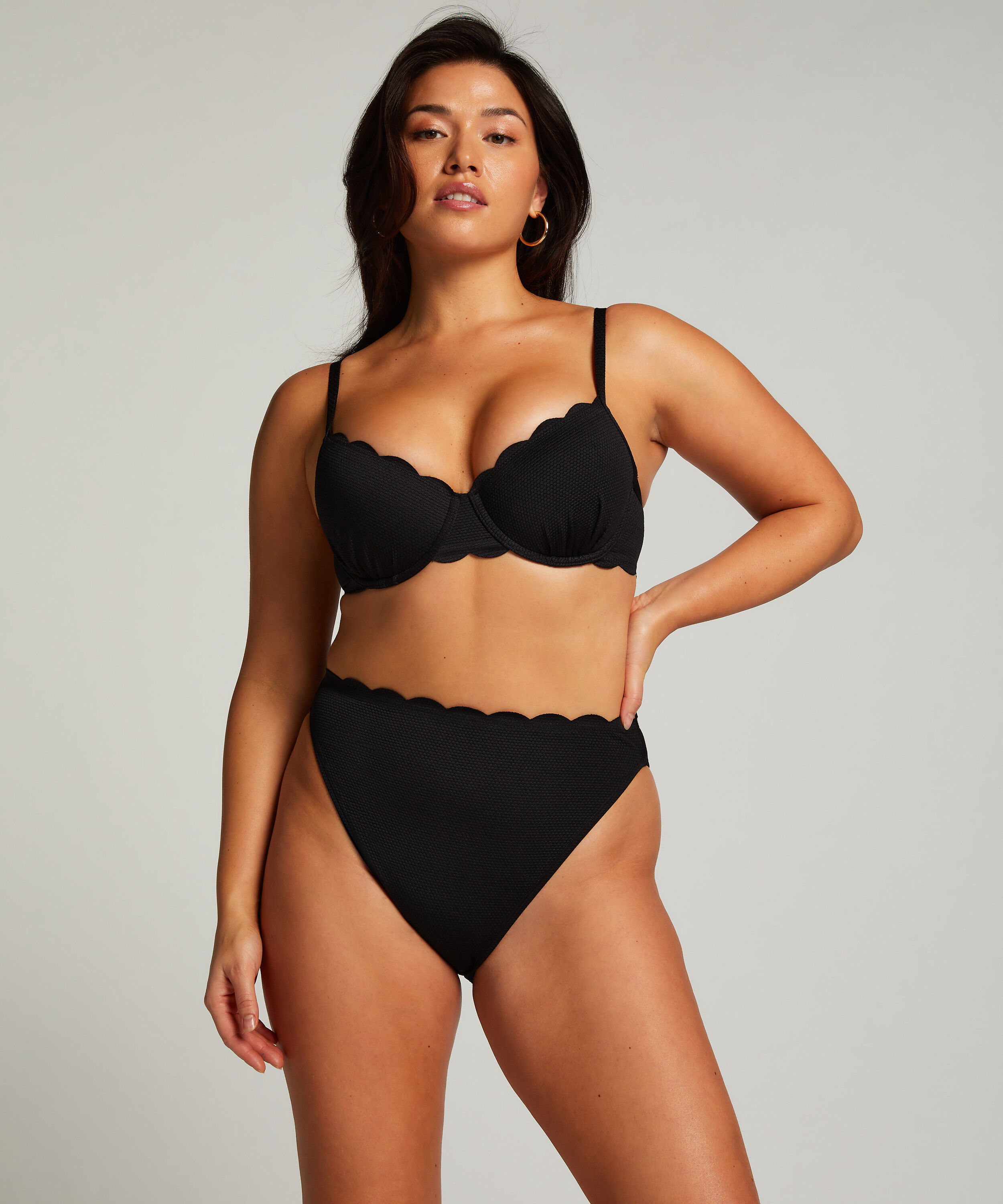 Bikini Slip Rio Scallop, Schwarz Bikini Slip Rio Scallop, Schwarz