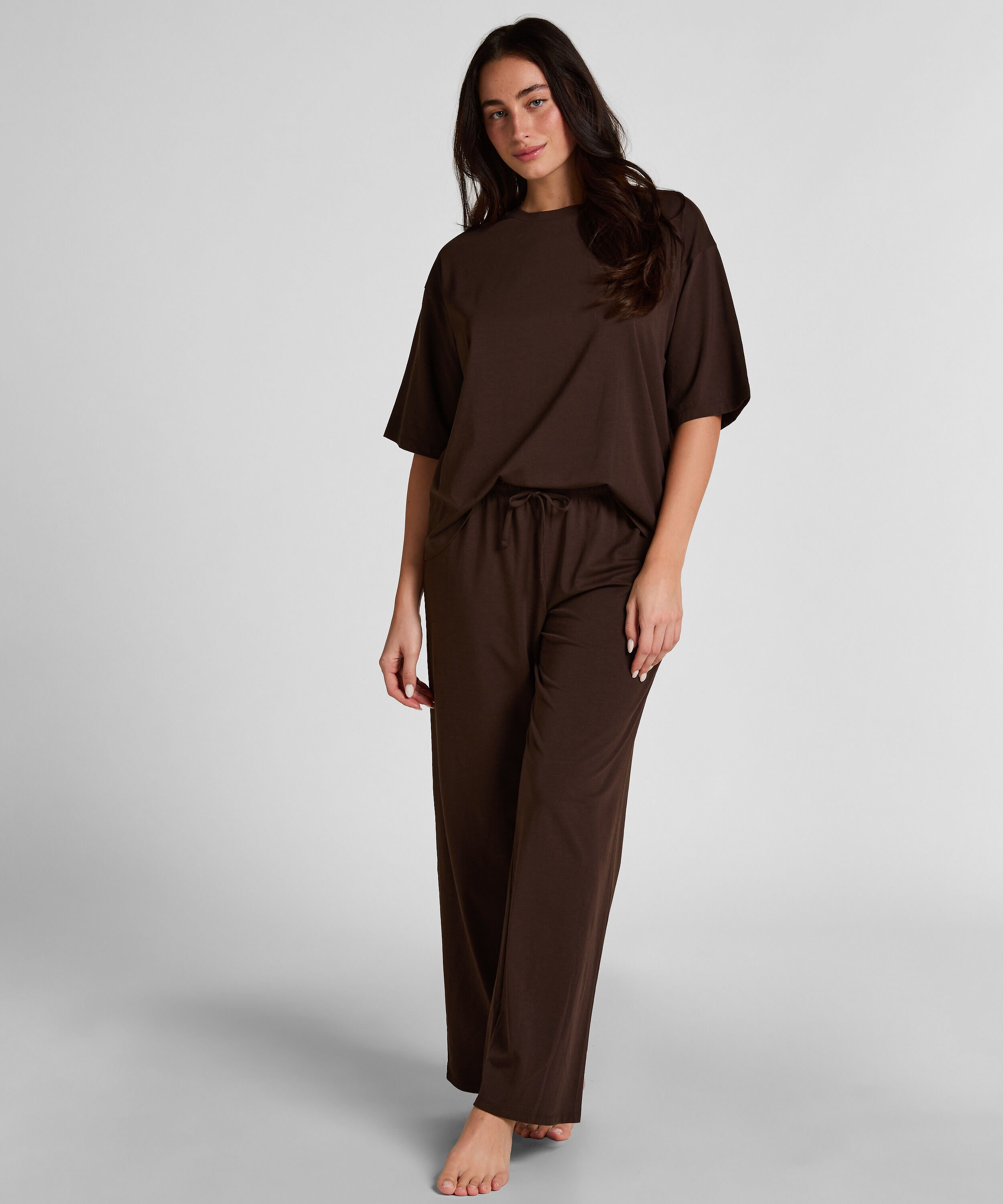 Pyjama Hose Loose, Braun