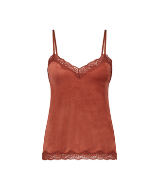 Cami Velours Spitze, Rot