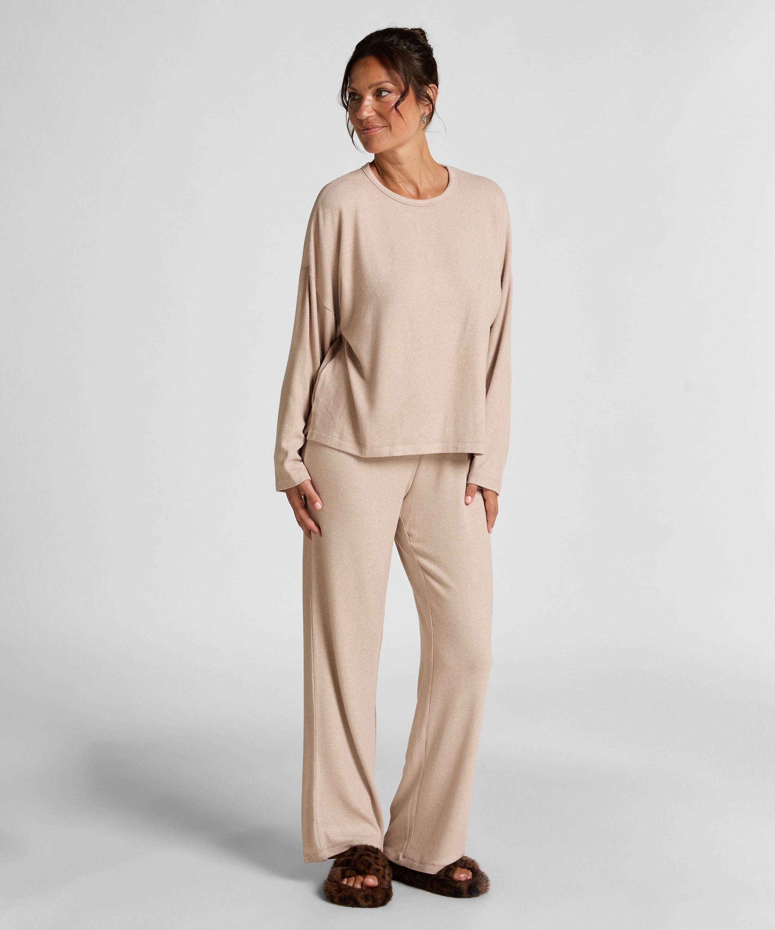 Hose Brushed Jersey, Beige