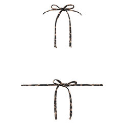 Dreieckiges Bikinitop Leopard, Braun