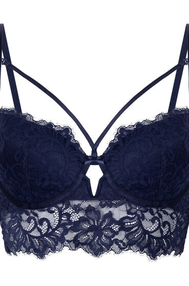 Thumbnail - Hunkemöller Wattierter Longline-Bügel-BH Isabella Blau