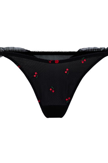 Thumbnail - Hunkemöller Chelsey String mit hohem Beinausschnitt Schwarz