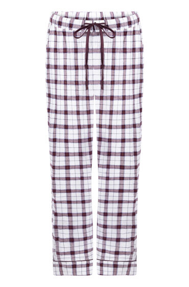 Thumbnail - Hunkemöller Pyjamahose aus Flanell Weiß