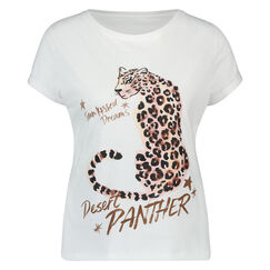 Kurzarm-Pyjamatop, Wei&szlig;