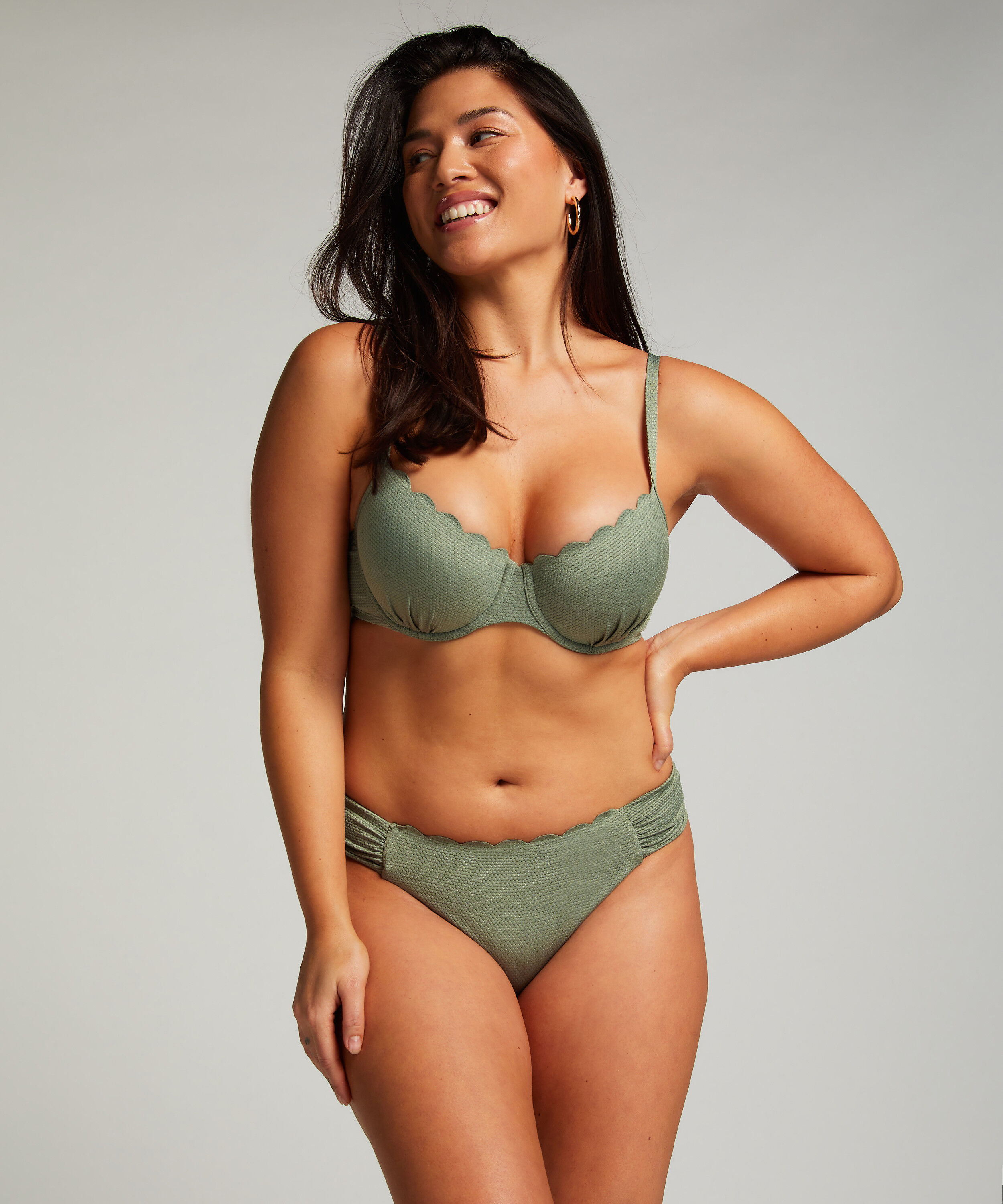 Bikini Slip Rio Scallop, Grün