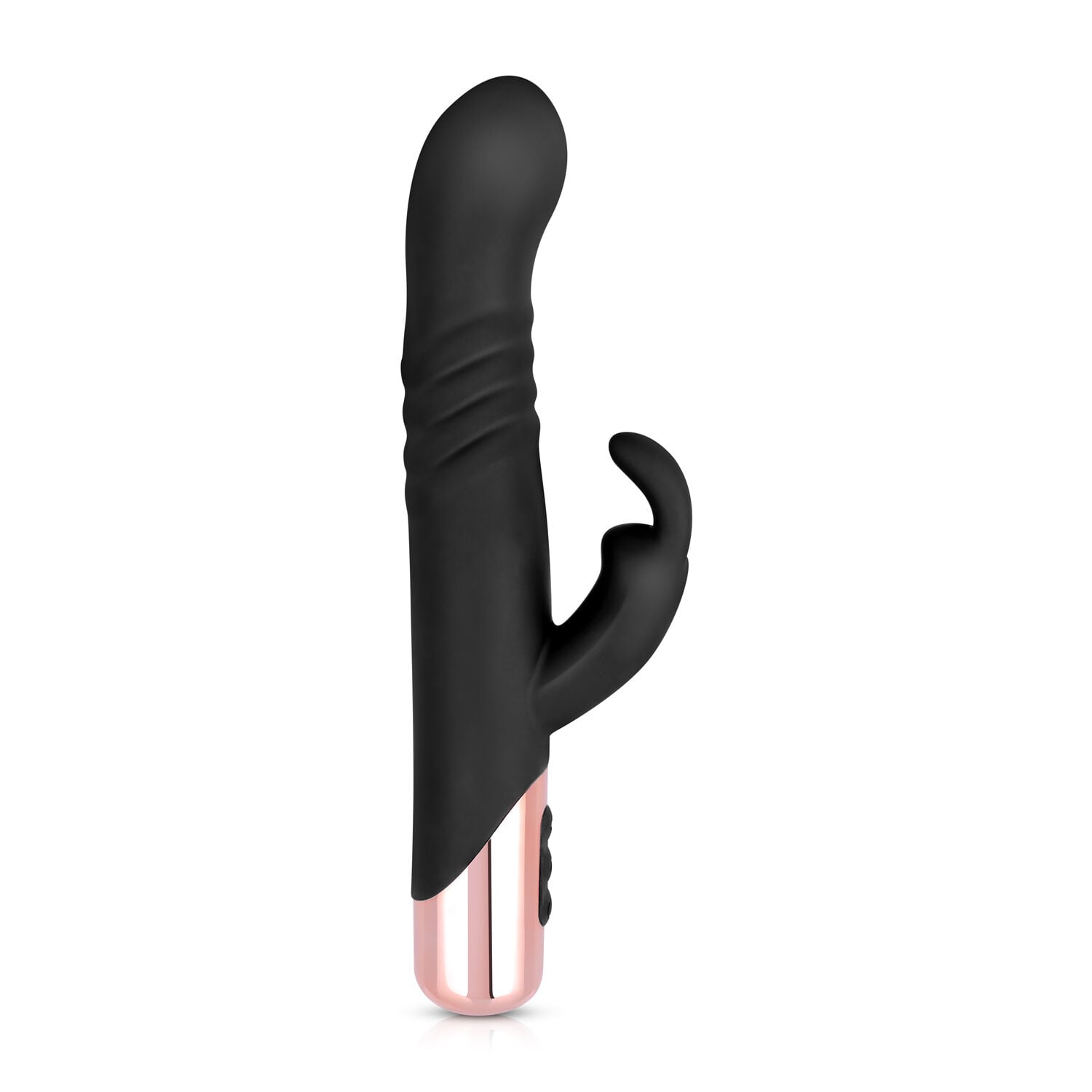Rosy Gold Rabbit Vibrator, Schwarz