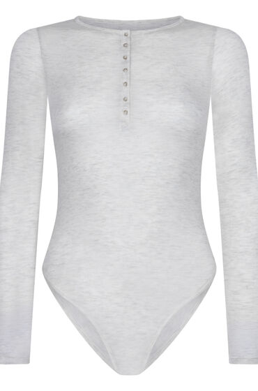 Thumbnail - Hunkemöller Himmlisch weiches Body aus Kaschmir-Mix Weiß