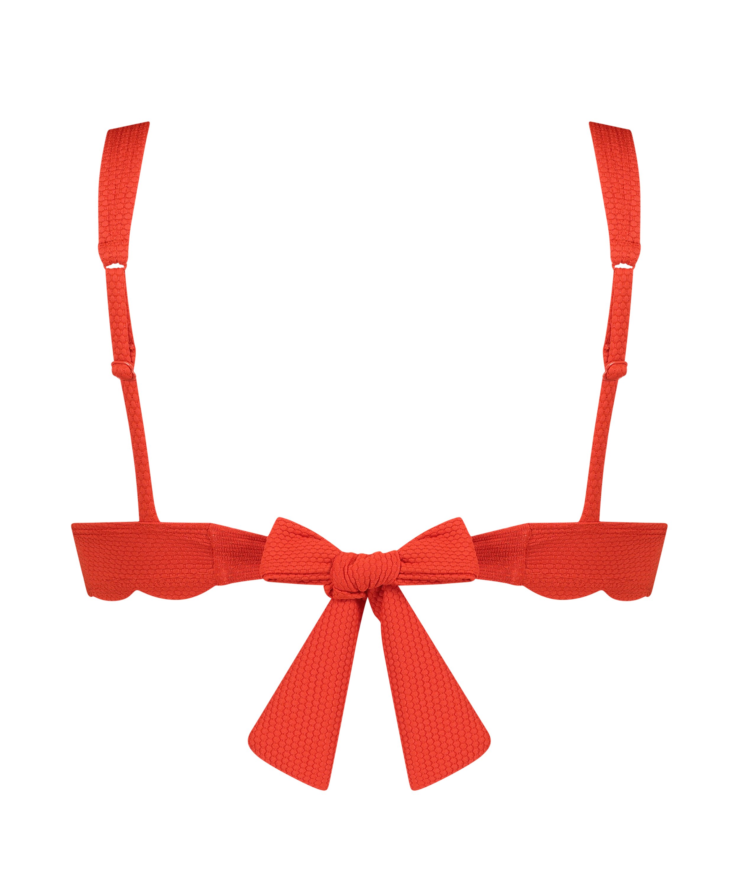 Triangel-Bikini-Oberteil Scallop, Rot, main