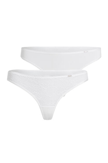 Thumbnail - Hunkemöller 2er-Pack Strings Angie Weiß