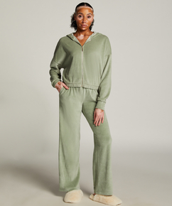 Pyjamahose aus Samt, grün