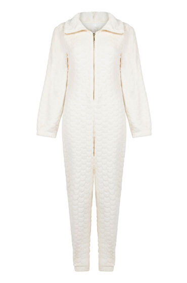 Thumbnail - Hunkemöller Onesie Cable mit Reißverschluss Weiß