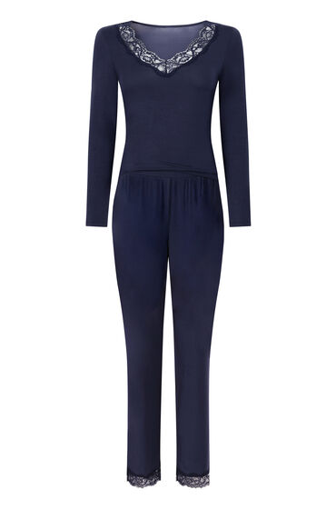 Thumbnail - Hunkemöller Pyjama-Set Blau