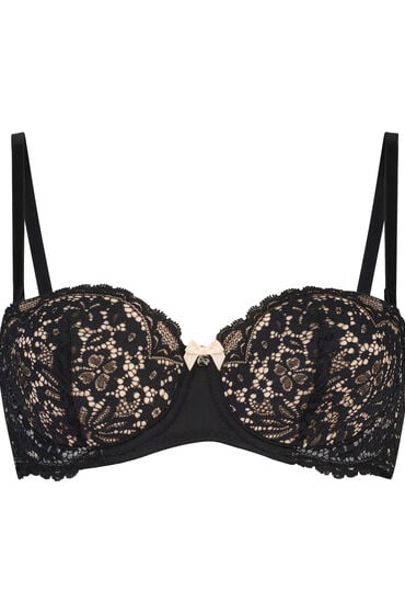 Thumbnail - Hunkemöller Vorgeformter Strapless-Bügel-BH Rose Schwarz