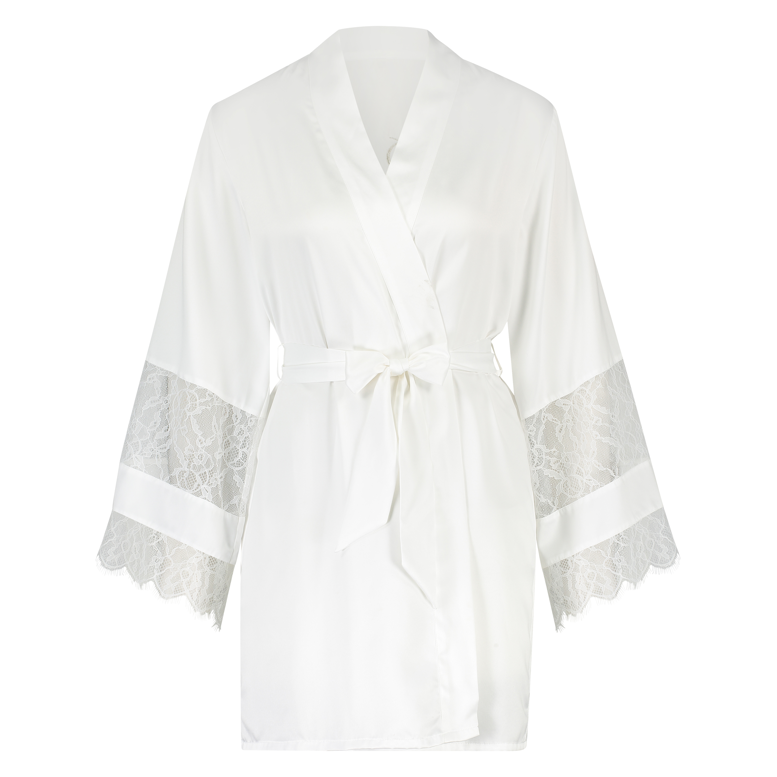 Satin-Kimono Bridal, Weiß, main