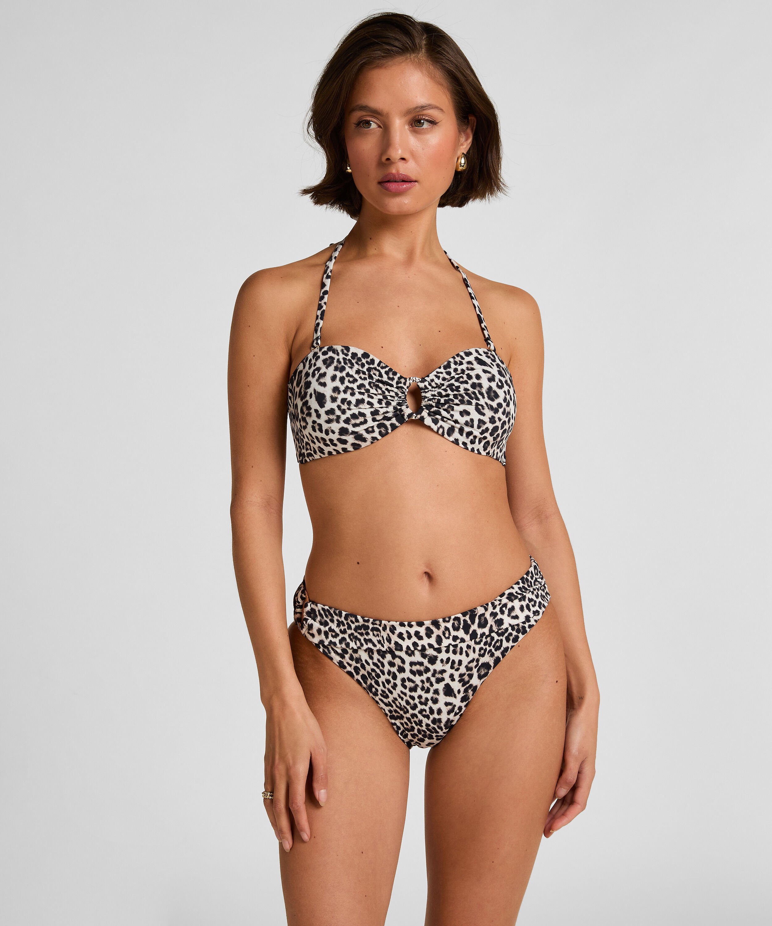 Bikinihose Leopard, Schwarz Bikinihose Leopard, Schwarz