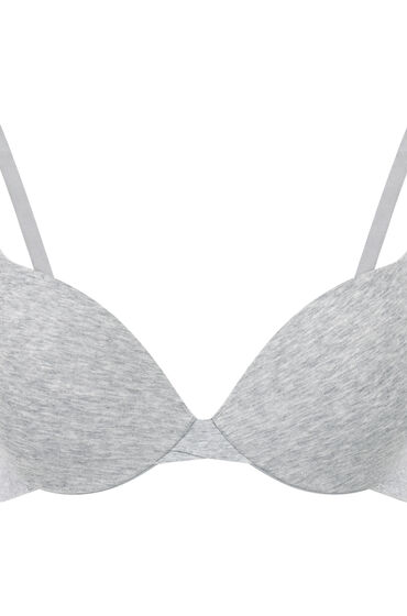 Thumbnail - Hunkemöller Vorgeformter Push-up-Bügel-BH aus Baumwolle Grau
