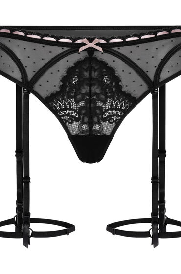 Thumbnail - Hunkemöller Dorothy Strapsgürtel-String Schwarz