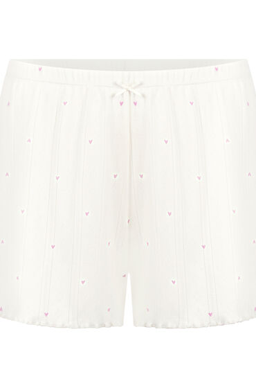 Thumbnail - Hunkemöller Pointelle-Shorts Weiß