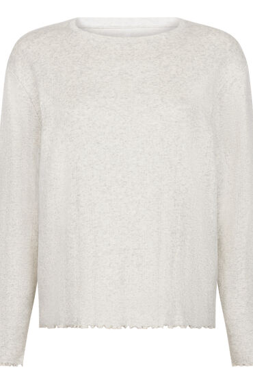 Thumbnail - Hunkemöller Pyjama Top Loose Pointelle Grau