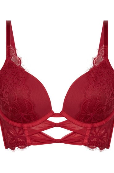 Thumbnail - Hunkemöller Marianna Push-up-Longline-BH Rot