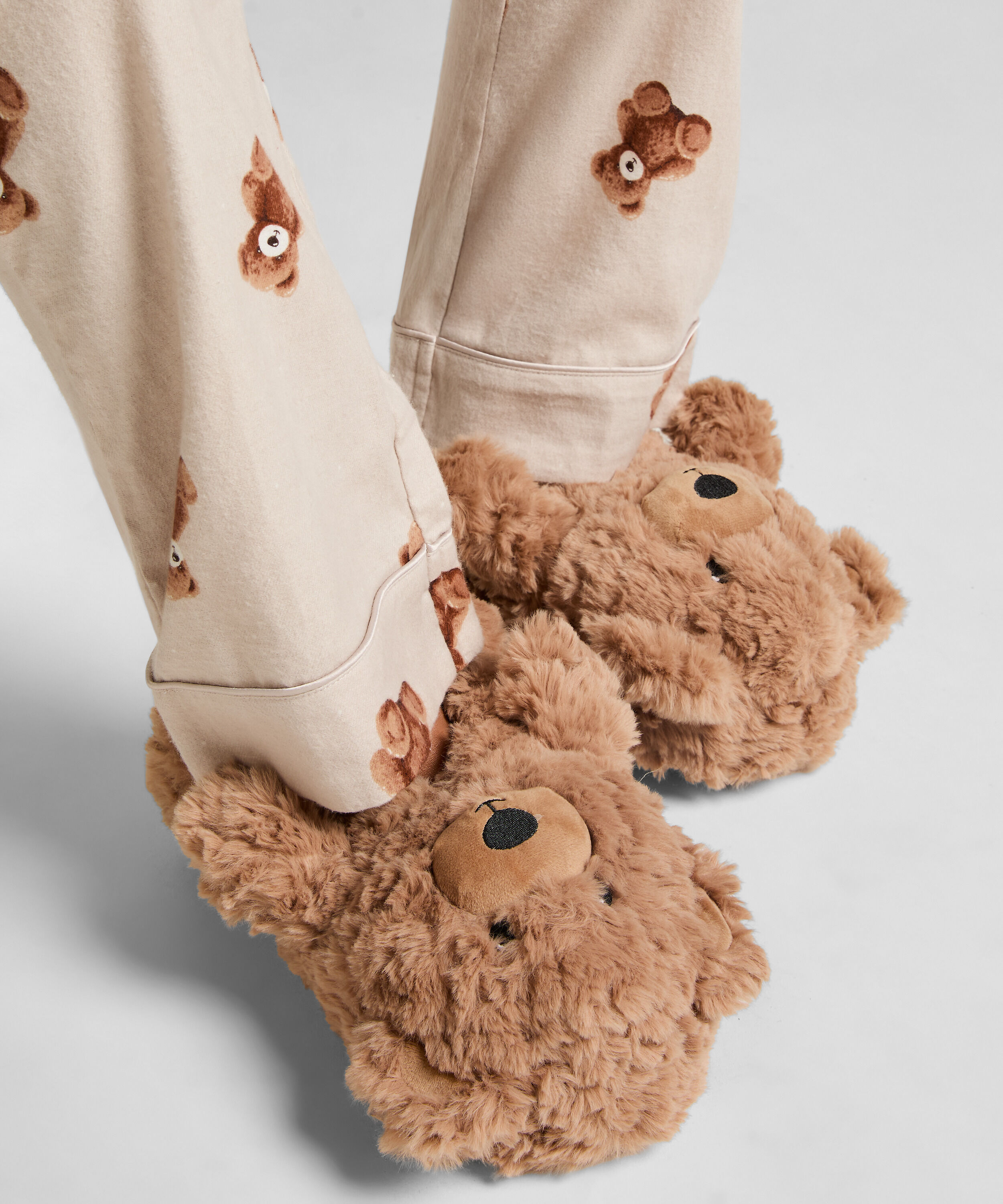 Pantoffeln Teddy Bear, Beige
