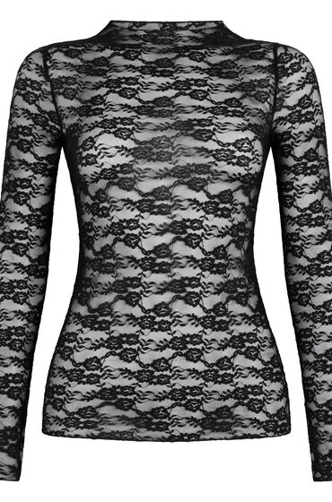 Thumbnail - Hunkemöller Top aus Allover-Spitze Schwarz