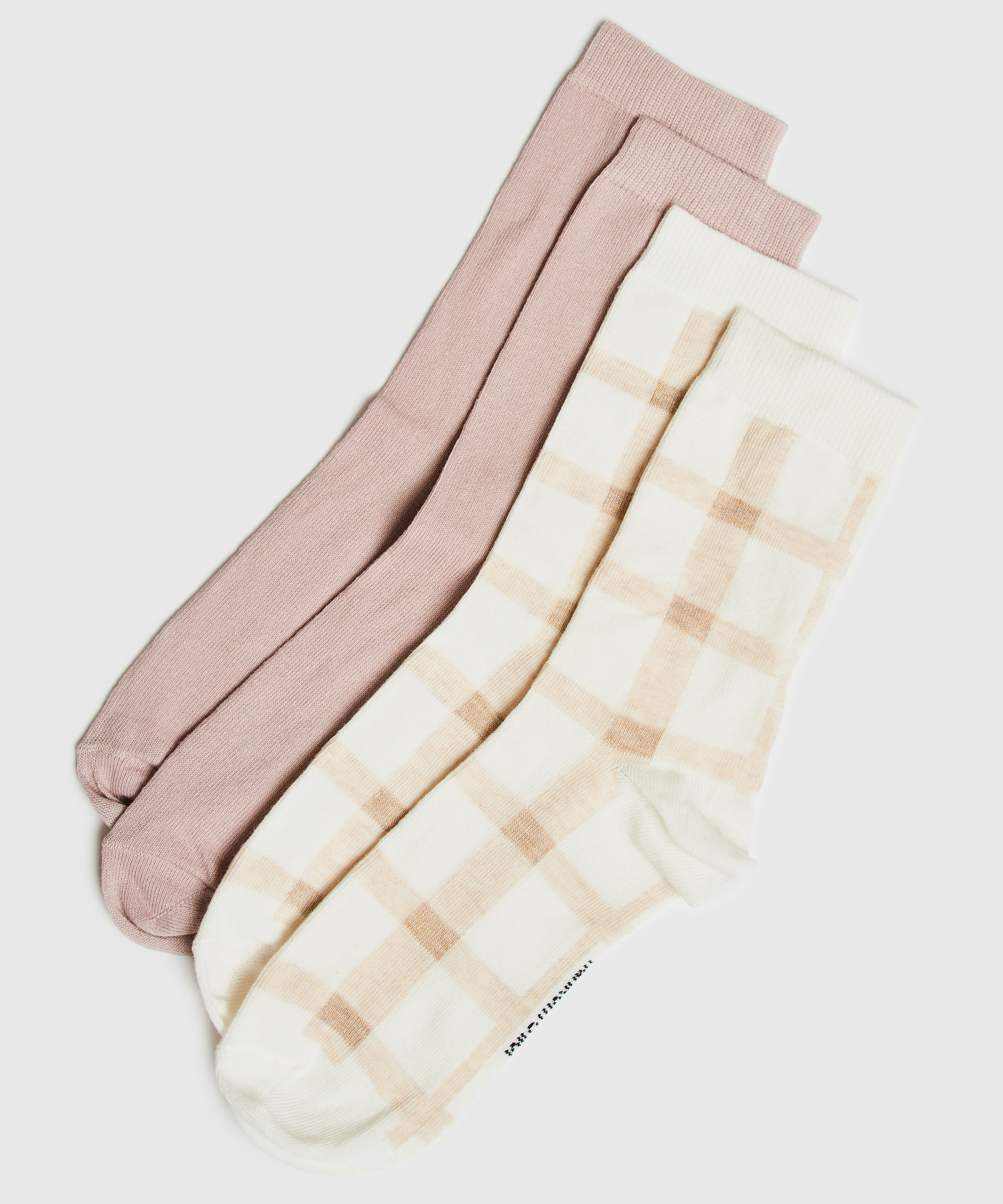 2 Paar Baumwollsocken, Schwarz, main