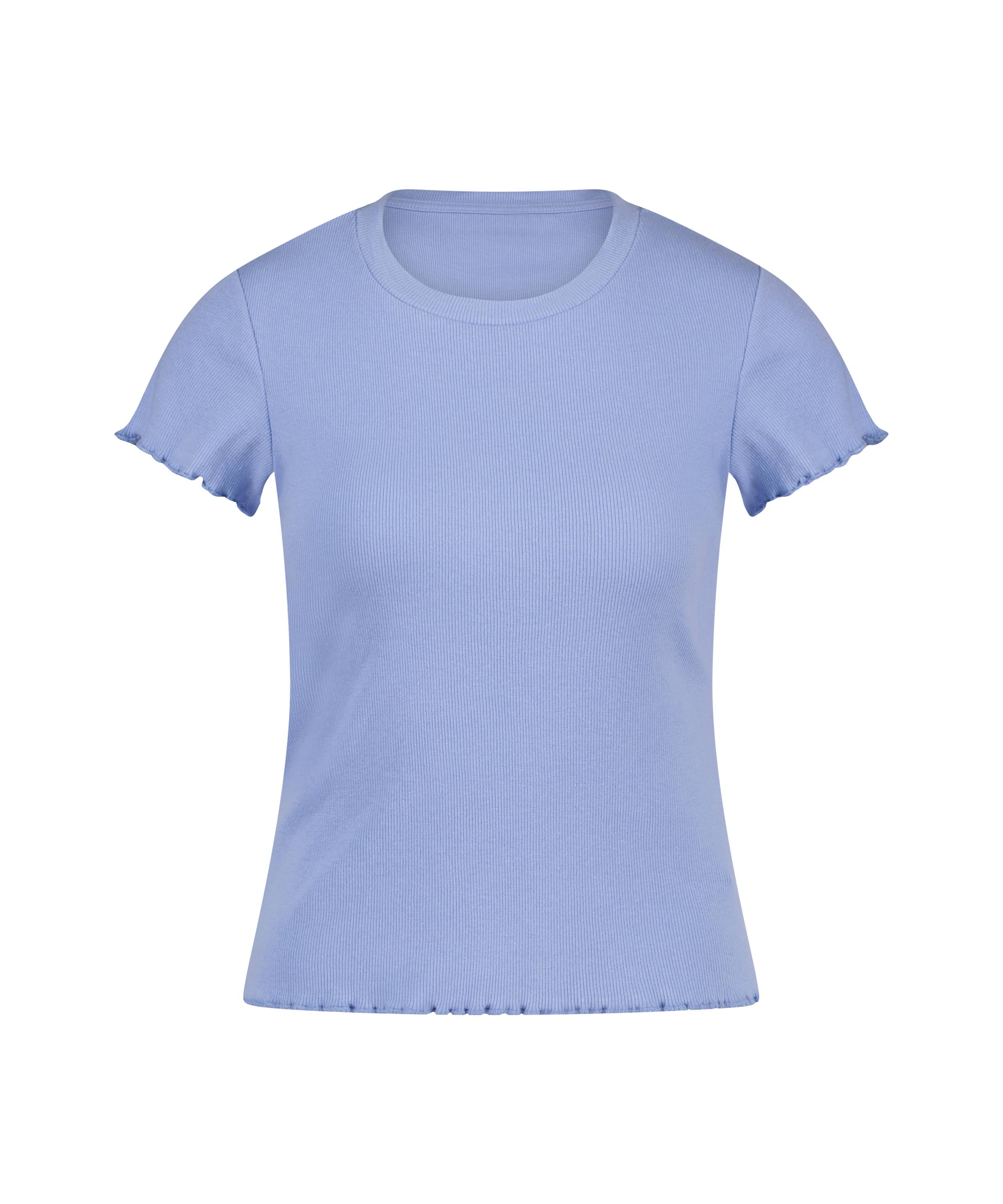 Shirt mit kurzen Ärmeln Rib, Blau, main
