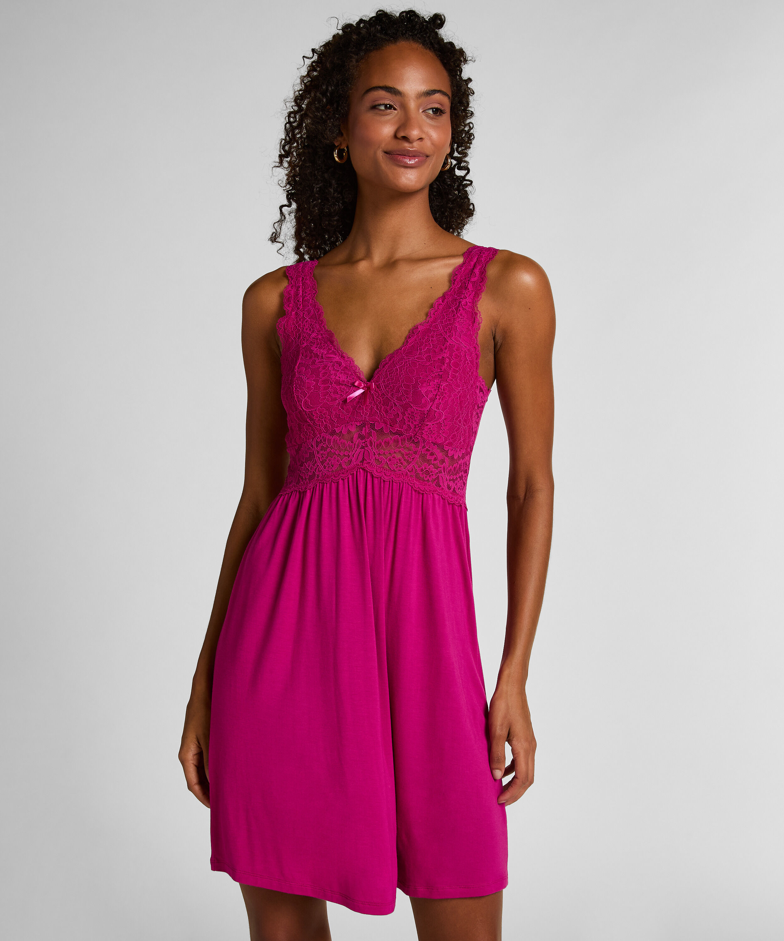Slipdress Nora Lace, Rosa