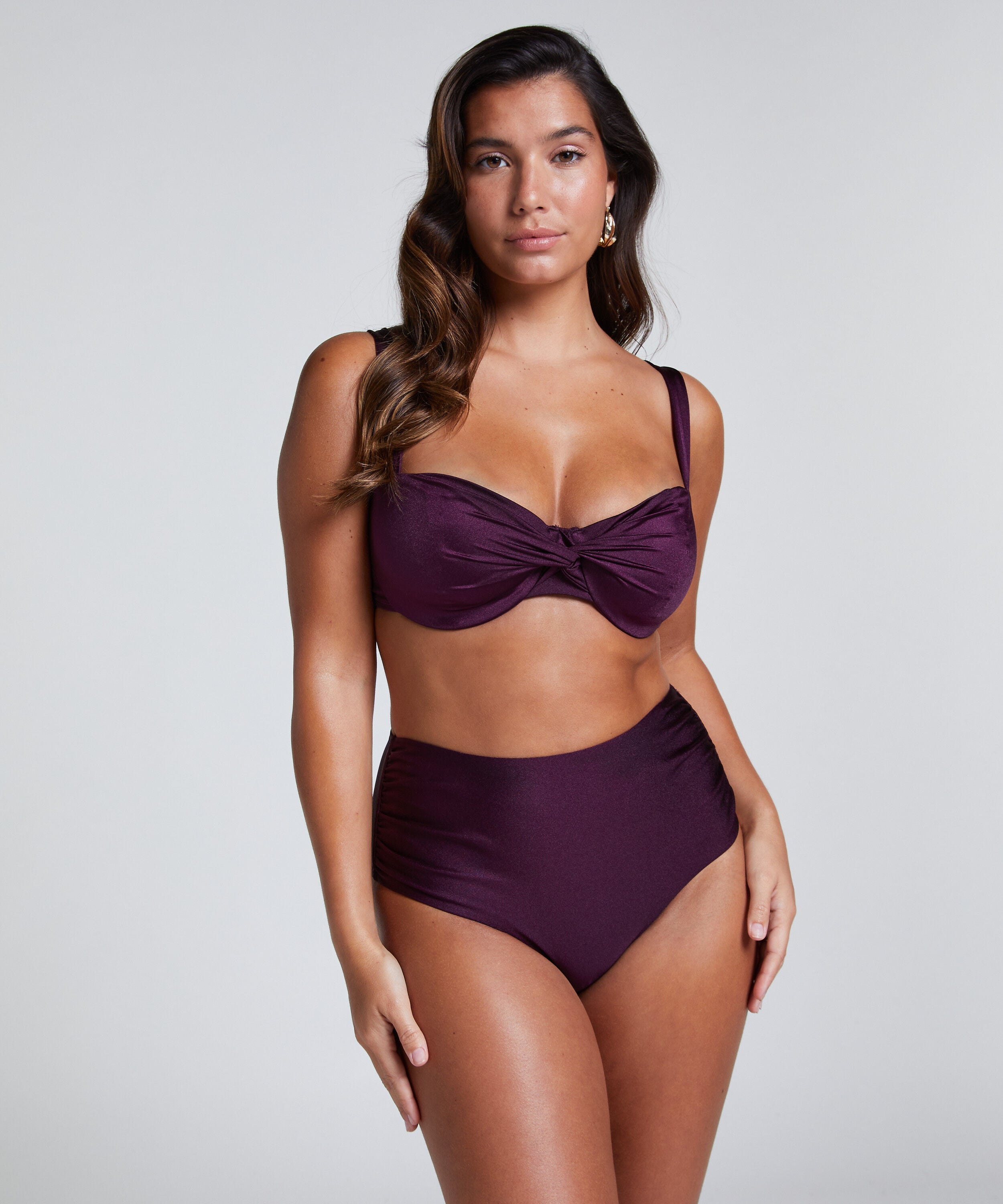 High Waist Bikini Hose Costa, Lila